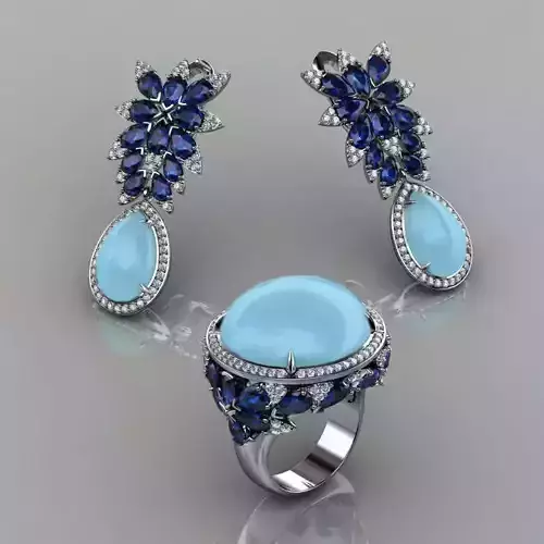 Stylish Ring and Earrings