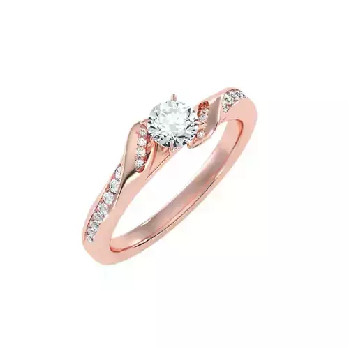 solitaire wedding engagement women ring 3dm stl render detail