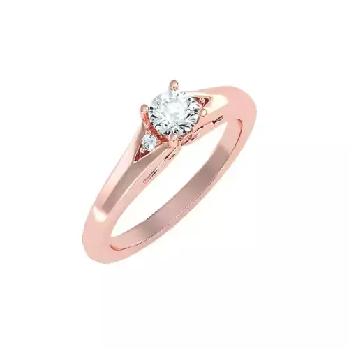 solitaire wedding engagement women ring 3dm stl render detail
