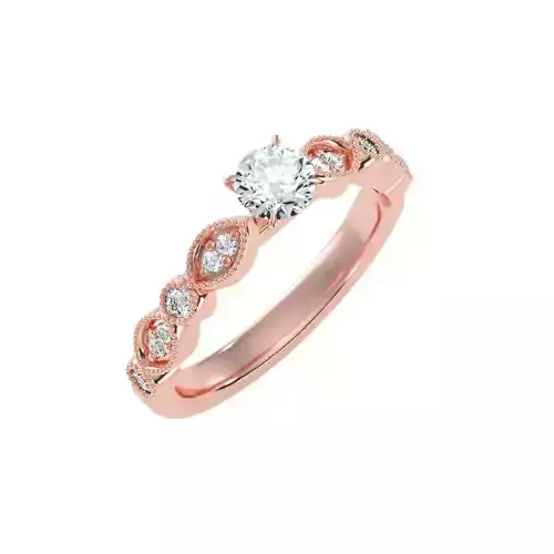 solitaire wedding engagement women ring 3dm stl render detail