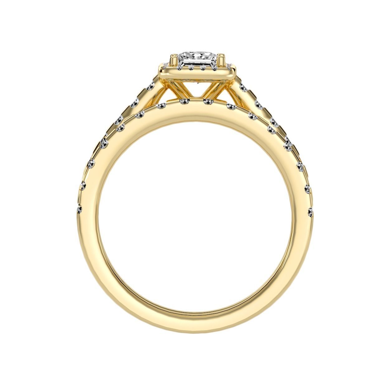 solitaire wedding engagement women ring 3dm stl render detail 3D print model_8