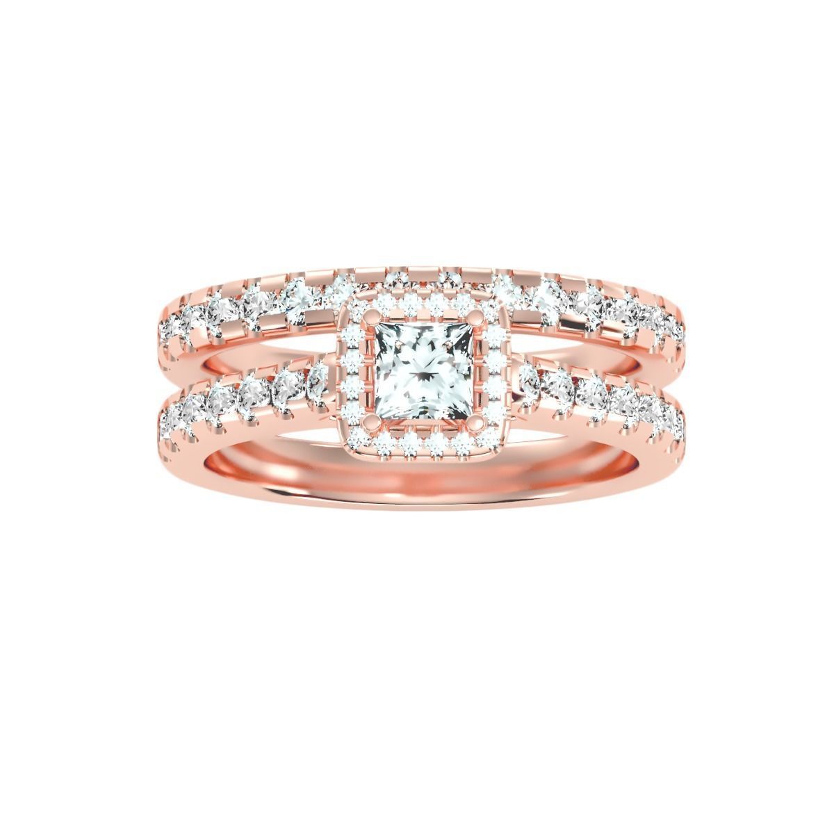 solitaire wedding engagement women ring 3dm stl render detail 3D print model_3