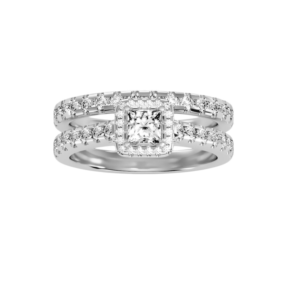 solitaire wedding engagement women ring 3dm stl render detail 3D print model_7