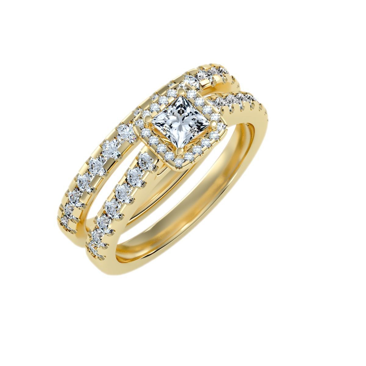 solitaire wedding engagement women ring 3dm stl render detail 3D print model_9