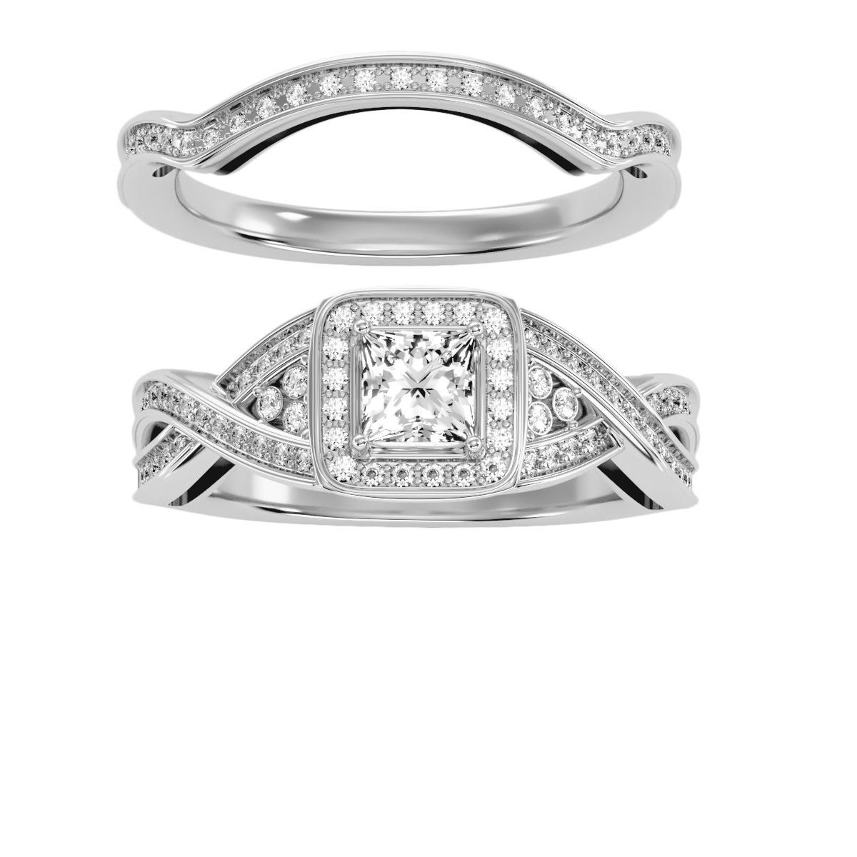 solitaire wedding engagement women ring 3dm render detail 3D print model_7