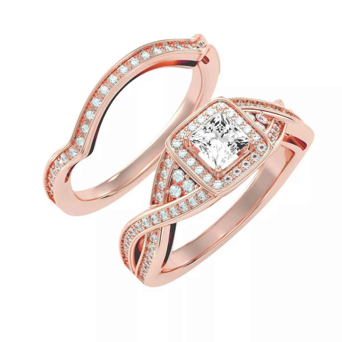 solitaire wedding engagement women ring 3dm render detail 3D print model_0