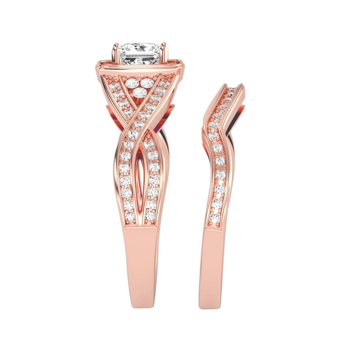 solitaire wedding engagement women ring 3dm render detail 3D print model_15