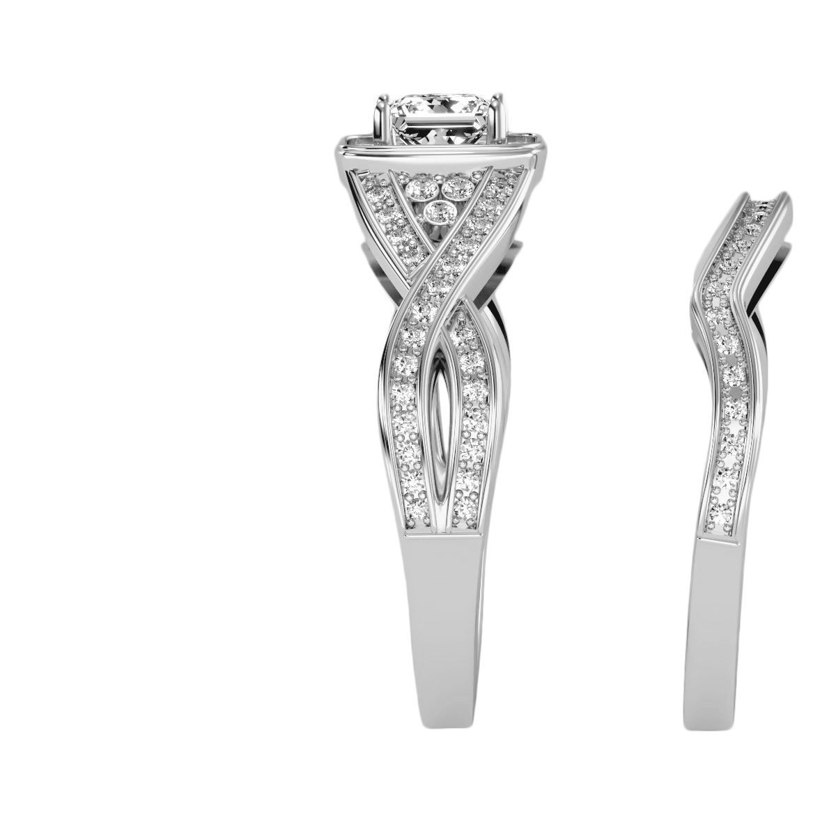 solitaire wedding engagement women ring 3dm render detail 3D print model_6