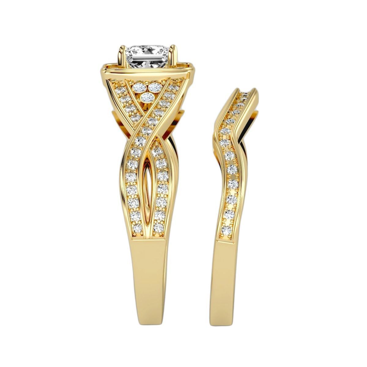 solitaire wedding engagement women ring 3dm render detail 3D print model_23