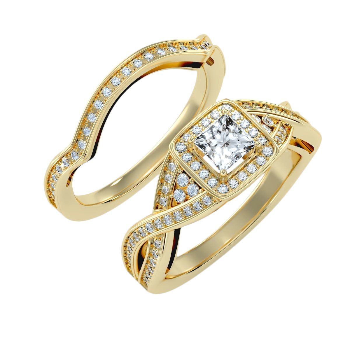 solitaire wedding engagement women ring 3dm render detail 3D print model_22