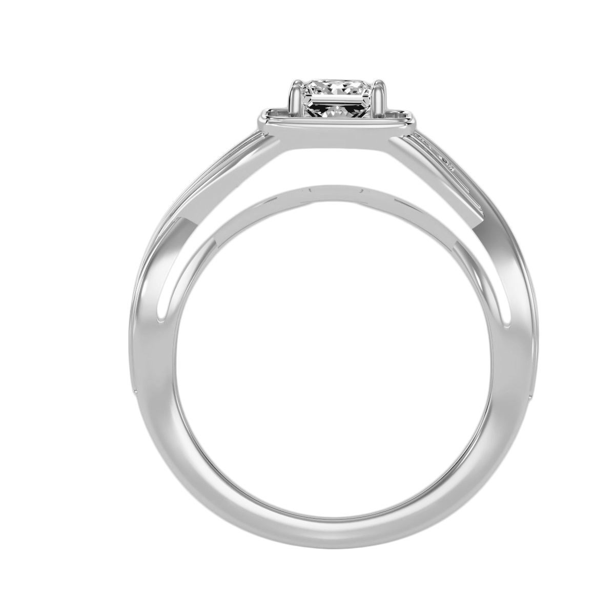 solitaire wedding engagement women ring 3dm render detail 3D print model_17