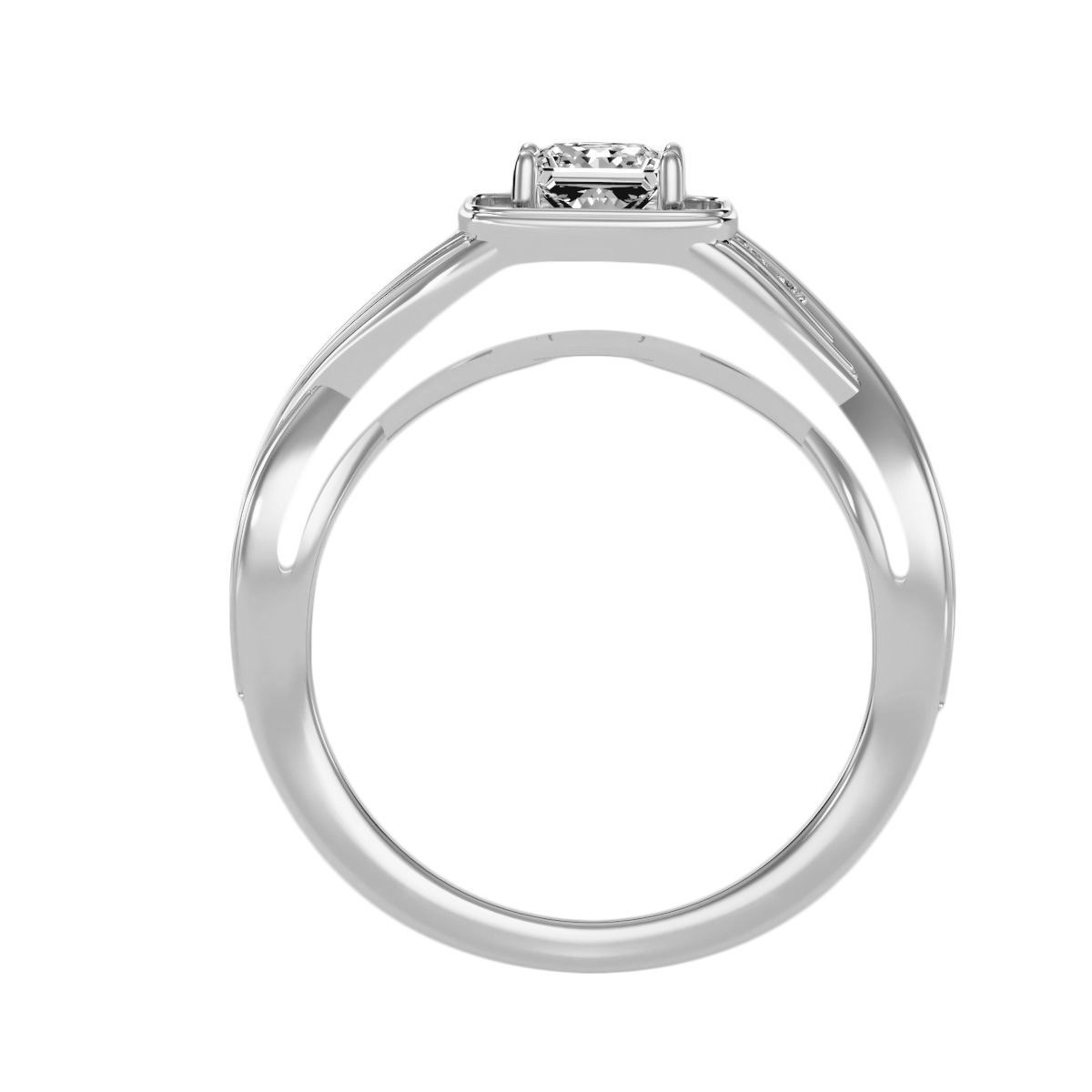 solitaire wedding engagement women ring 3dm render detail 3D print model_4