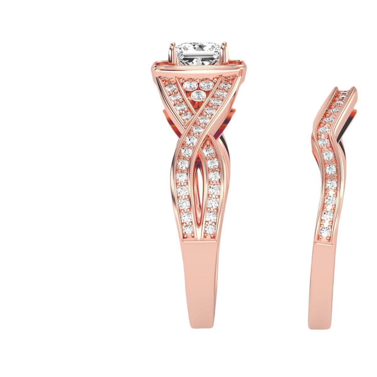 solitaire wedding engagement women ring 3dm render detail 3D print model_2
