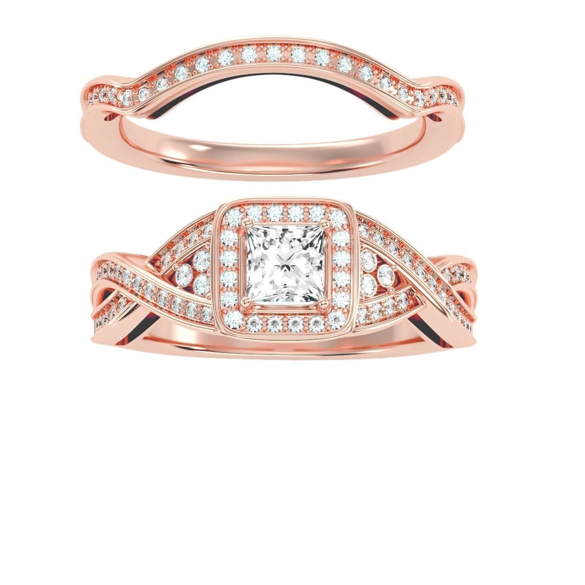 solitaire wedding engagement women ring 3dm render detail 3D print model_3