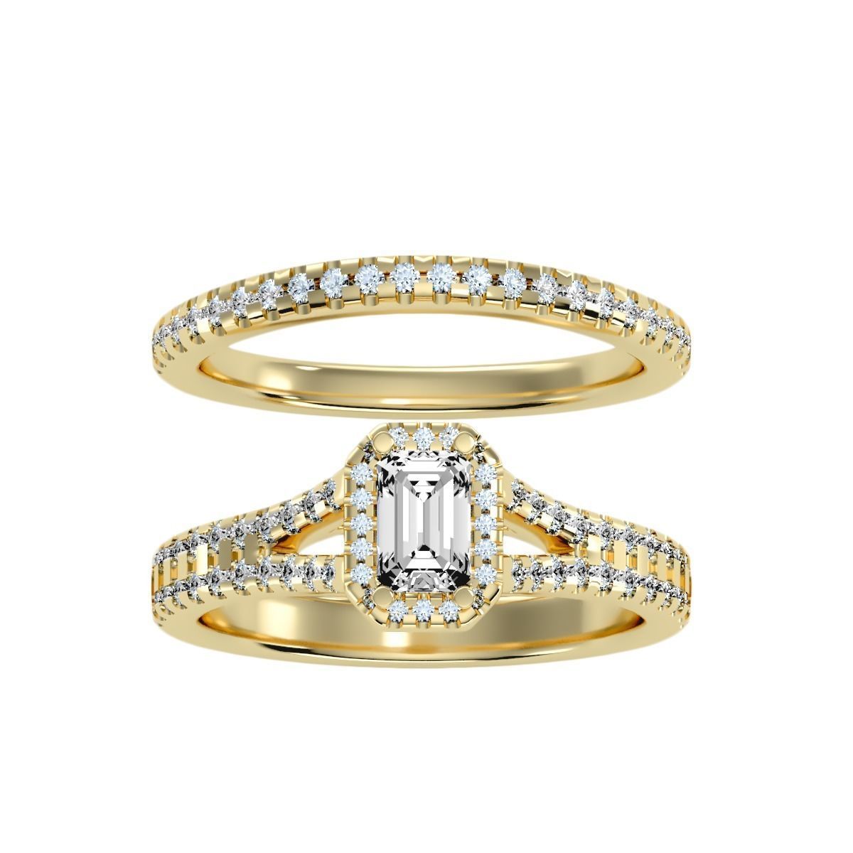 solitaire wedding engagement women ring 3dm stl render detail 3D print model_11