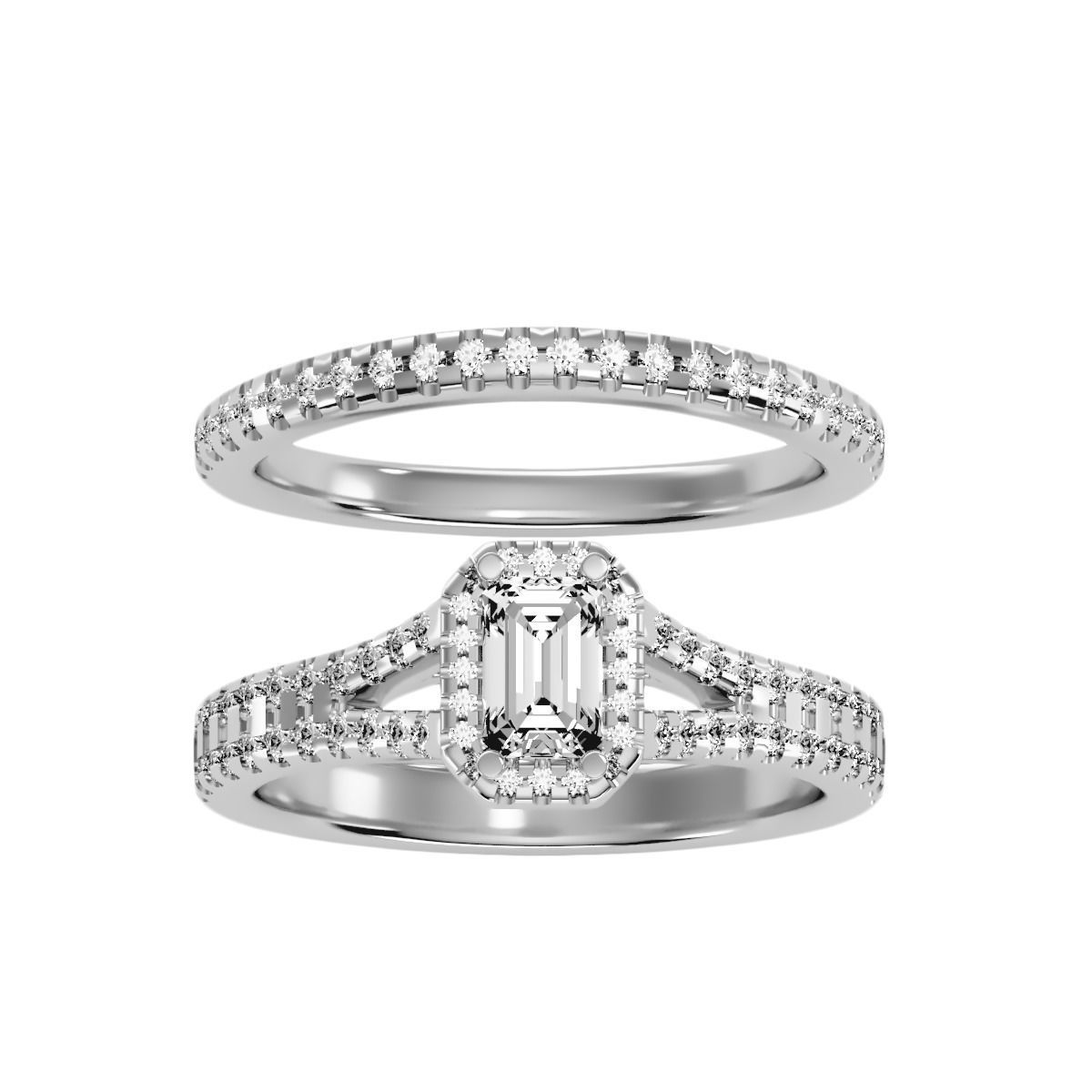 solitaire wedding engagement women ring 3dm stl render detail 3D print model_7