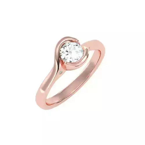 solitaire wedding engagement women ring 3dm stl render detail