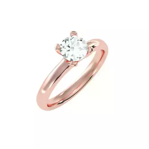 solitaire wedding engagement women ring 3dm stl render detail