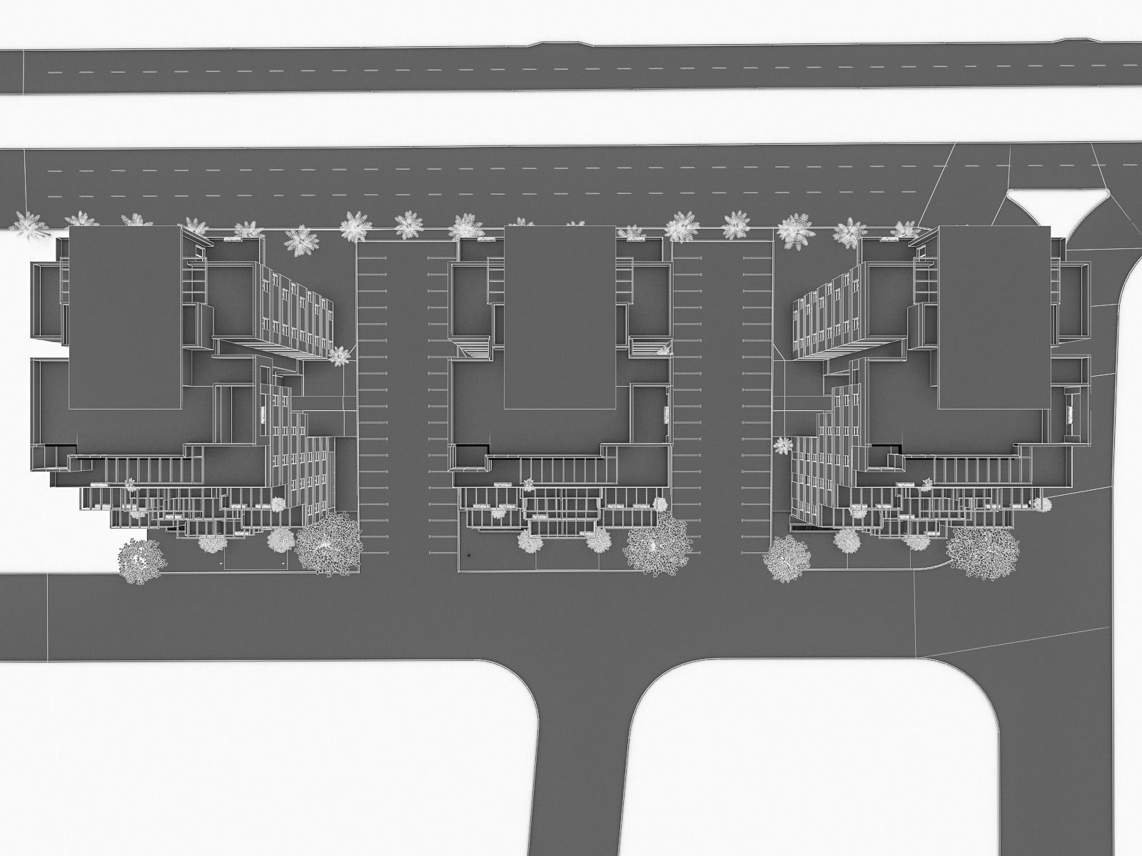 Condominium 02 Low-poly 3D model_10
