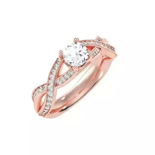 solitaire wedding engagement women ring 3dm stl render detail