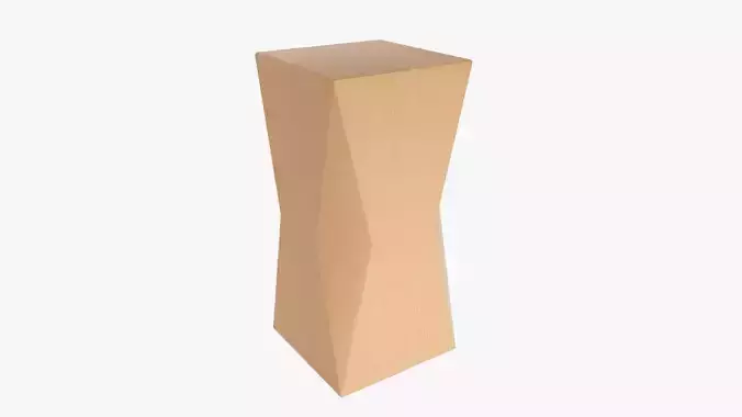 Beveled corner packaging box 02 3D model