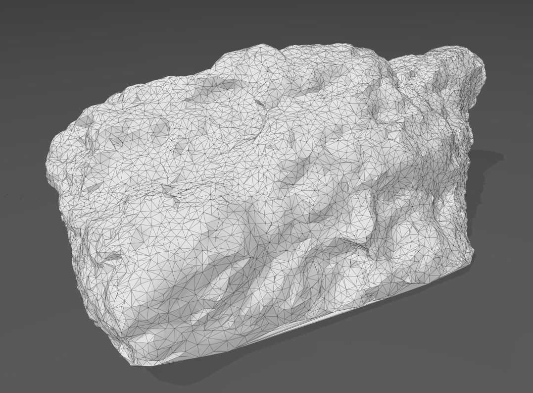 Rock Cliff Photoscanned Low-poly 3D model_3
