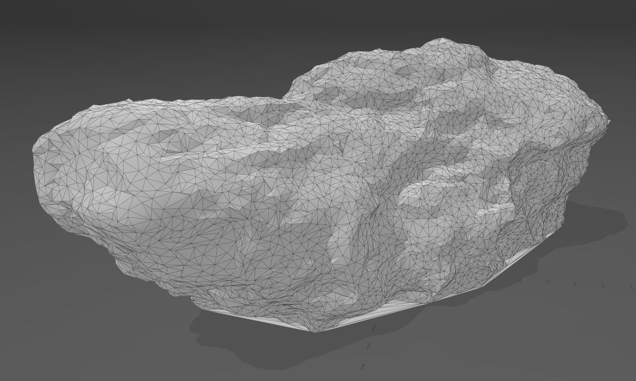 Rock Cliff Photoscanned Low-poly 3D model_1