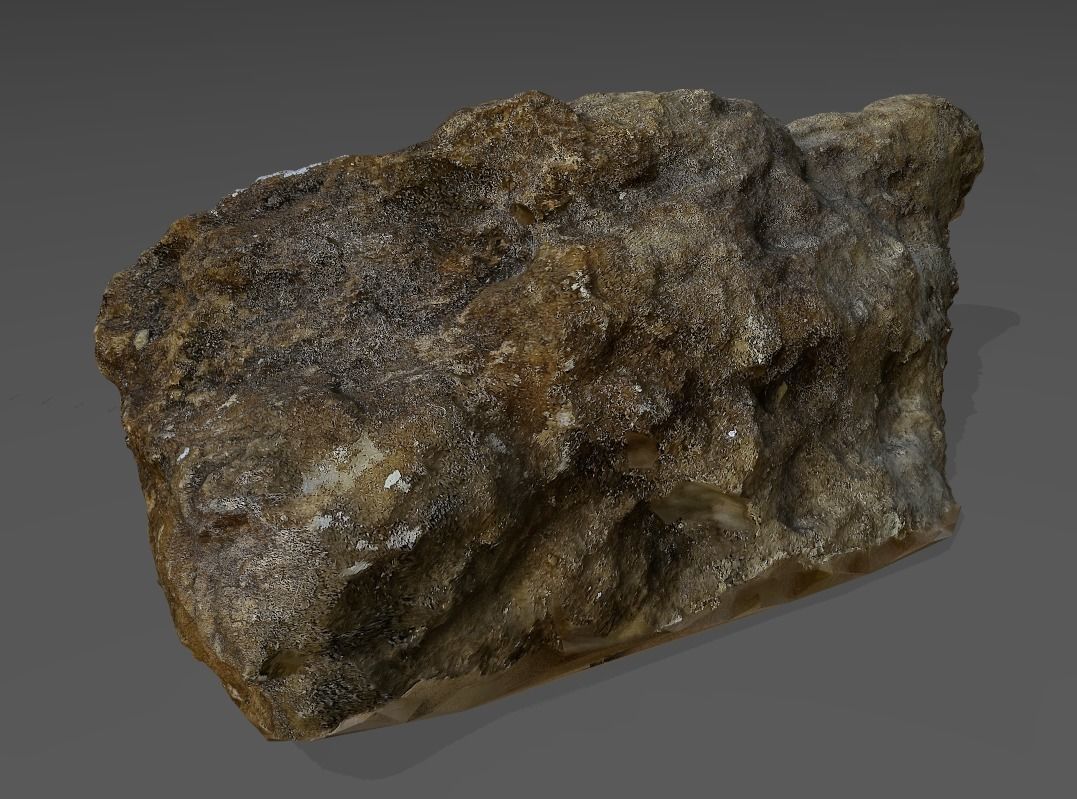 Rock Cliff Photoscanned Low-poly 3D model_2