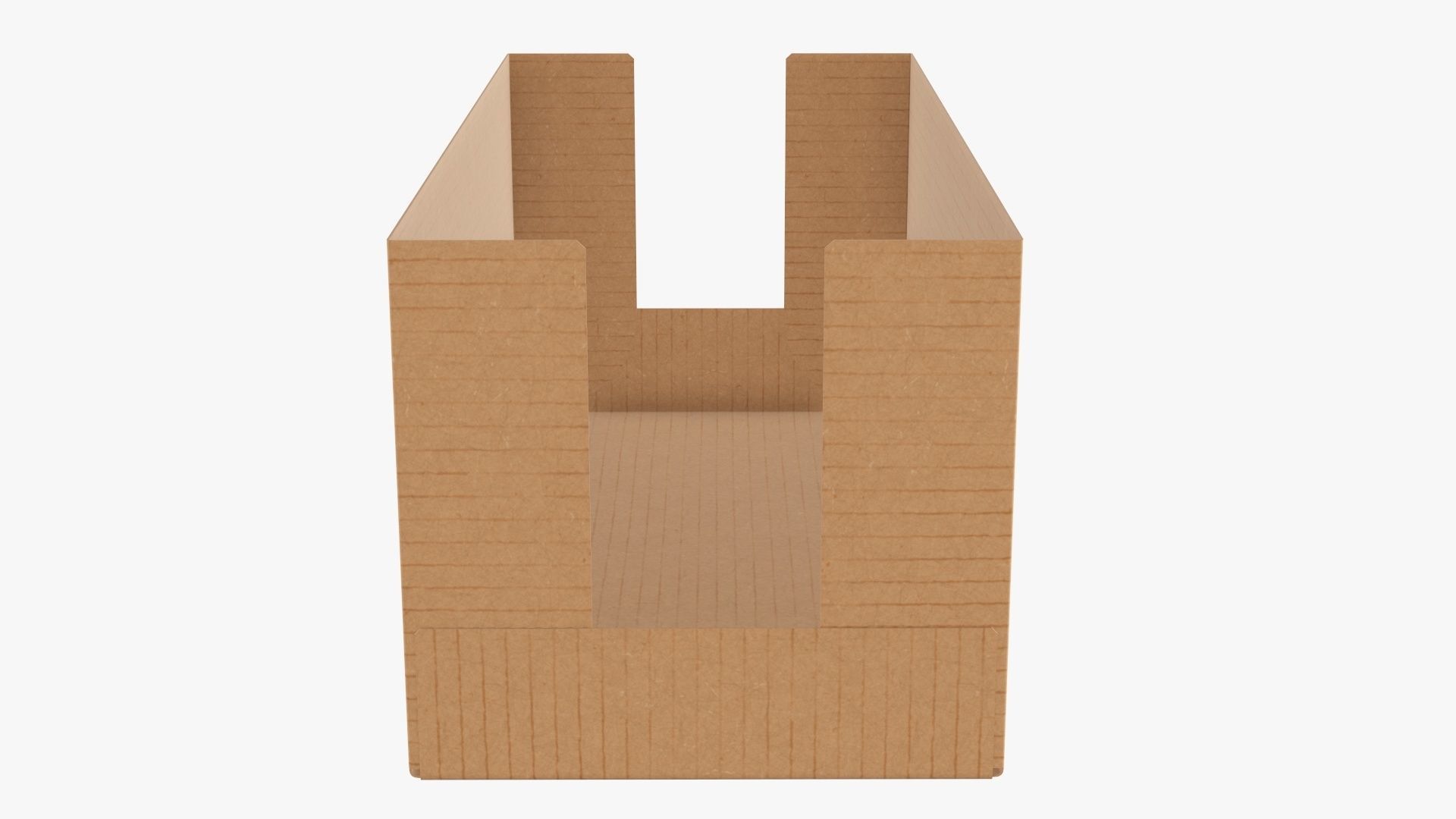 Tray cardboard box short shelf 3D model_3