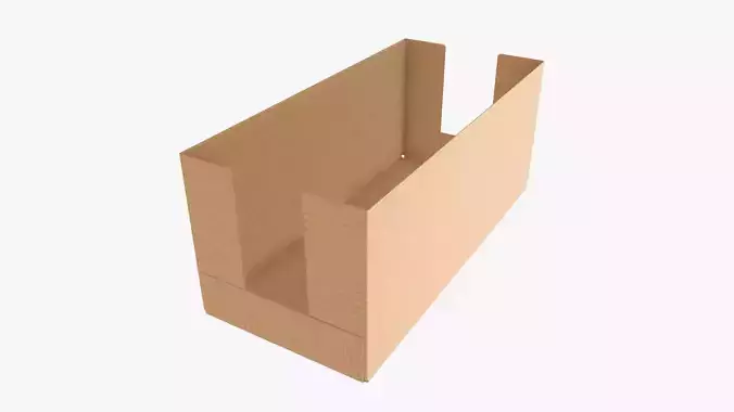 Tray cardboard box short shelf