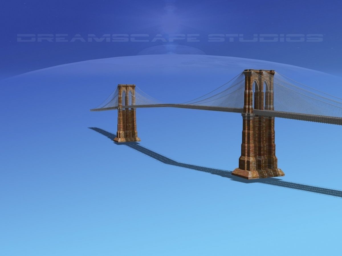 Brooklyn Bridge 3D model_5
