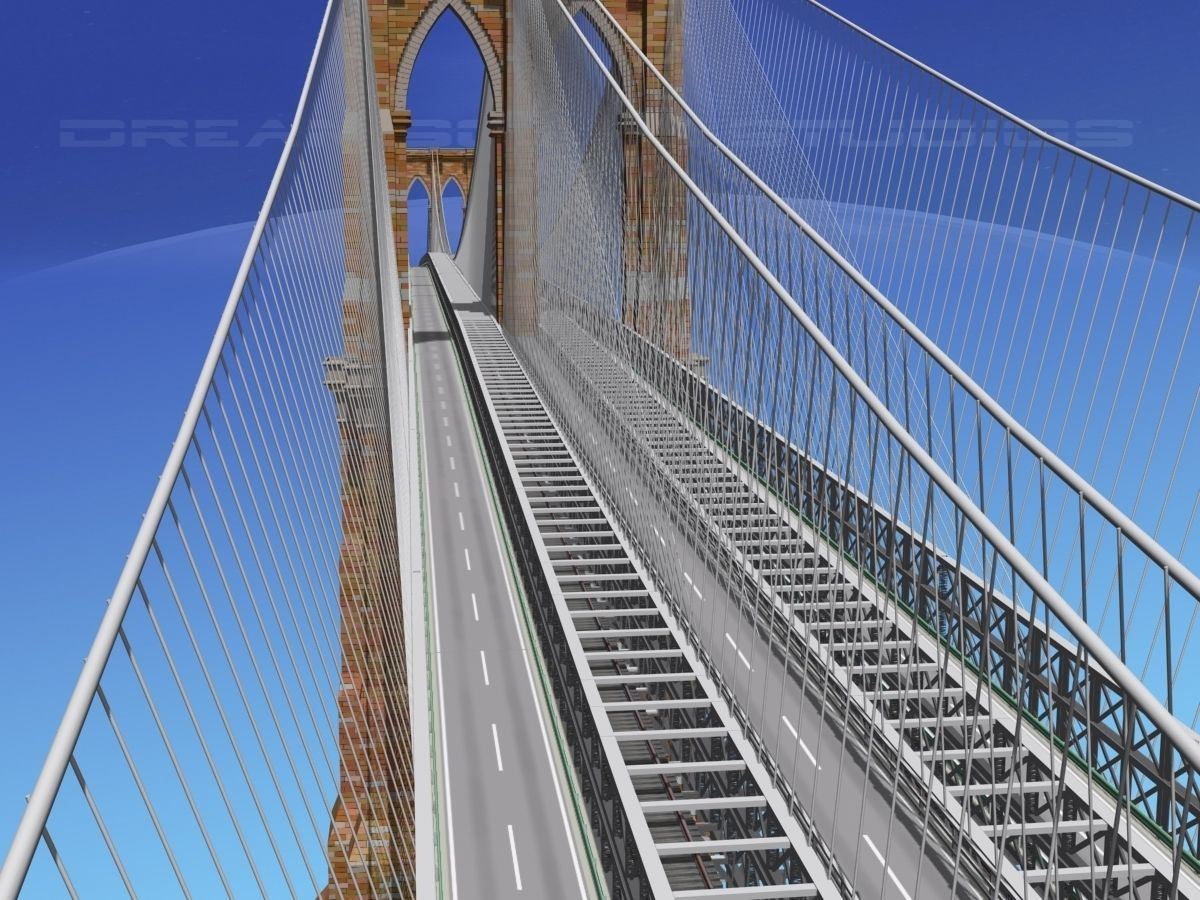 Brooklyn Bridge 3D model_1