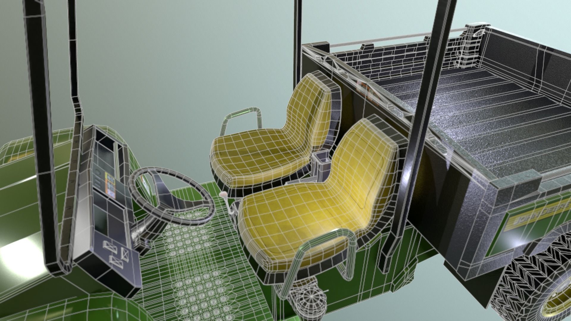 John Deere Gator Low-poly 3D model_3