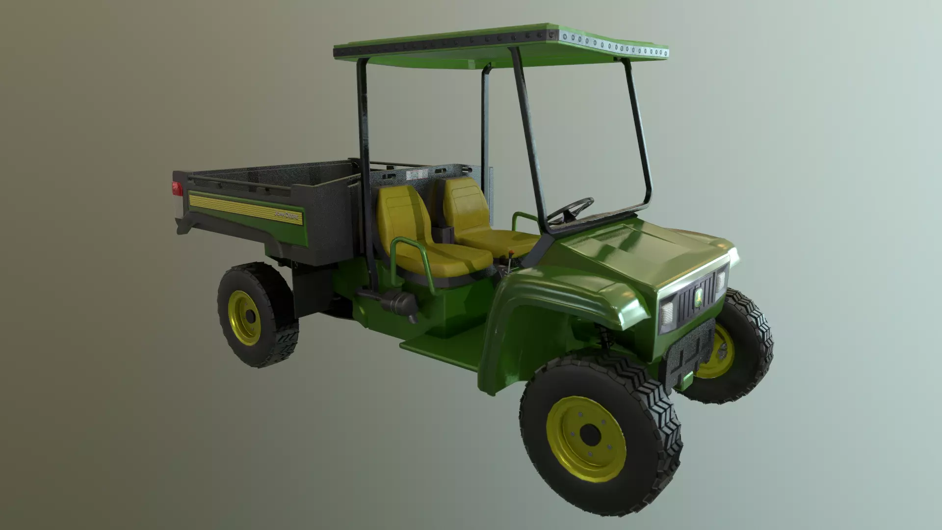 John Deere Gator Low-poly 3D model_0