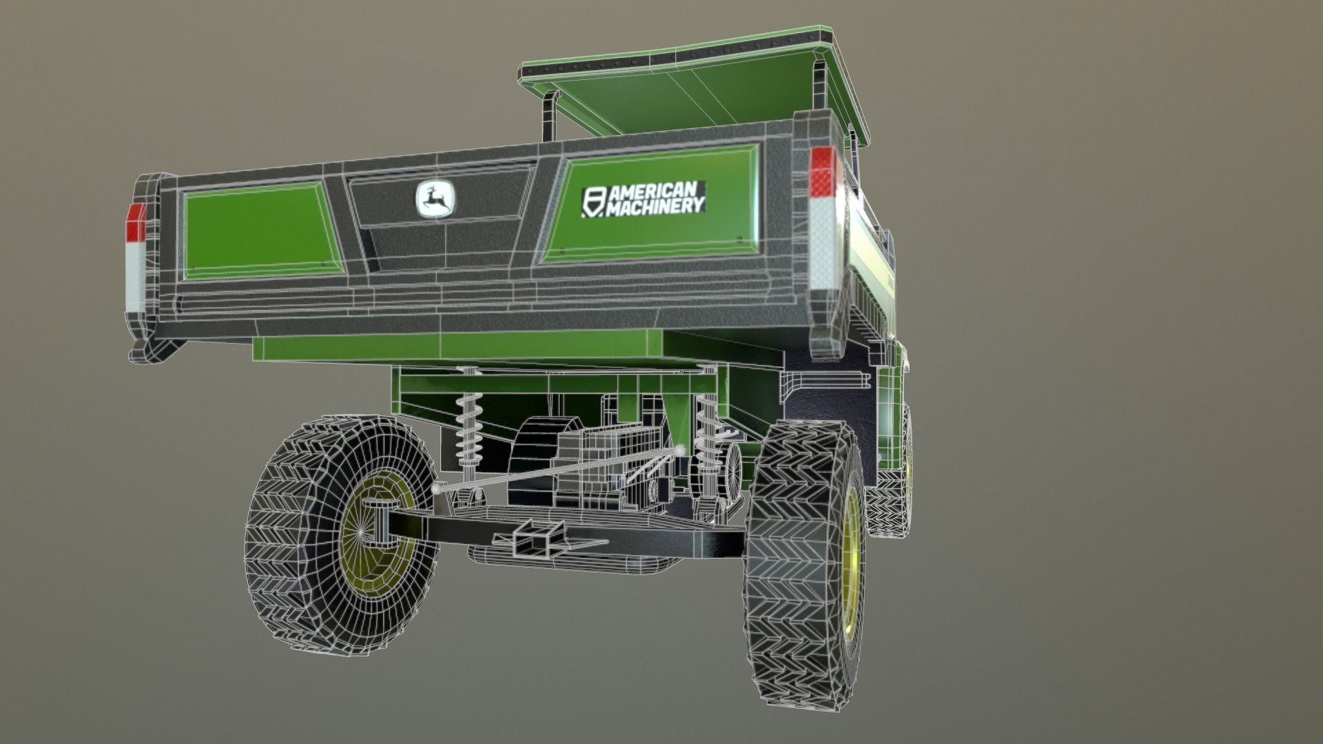 John Deere Gator Low-poly 3D model_5