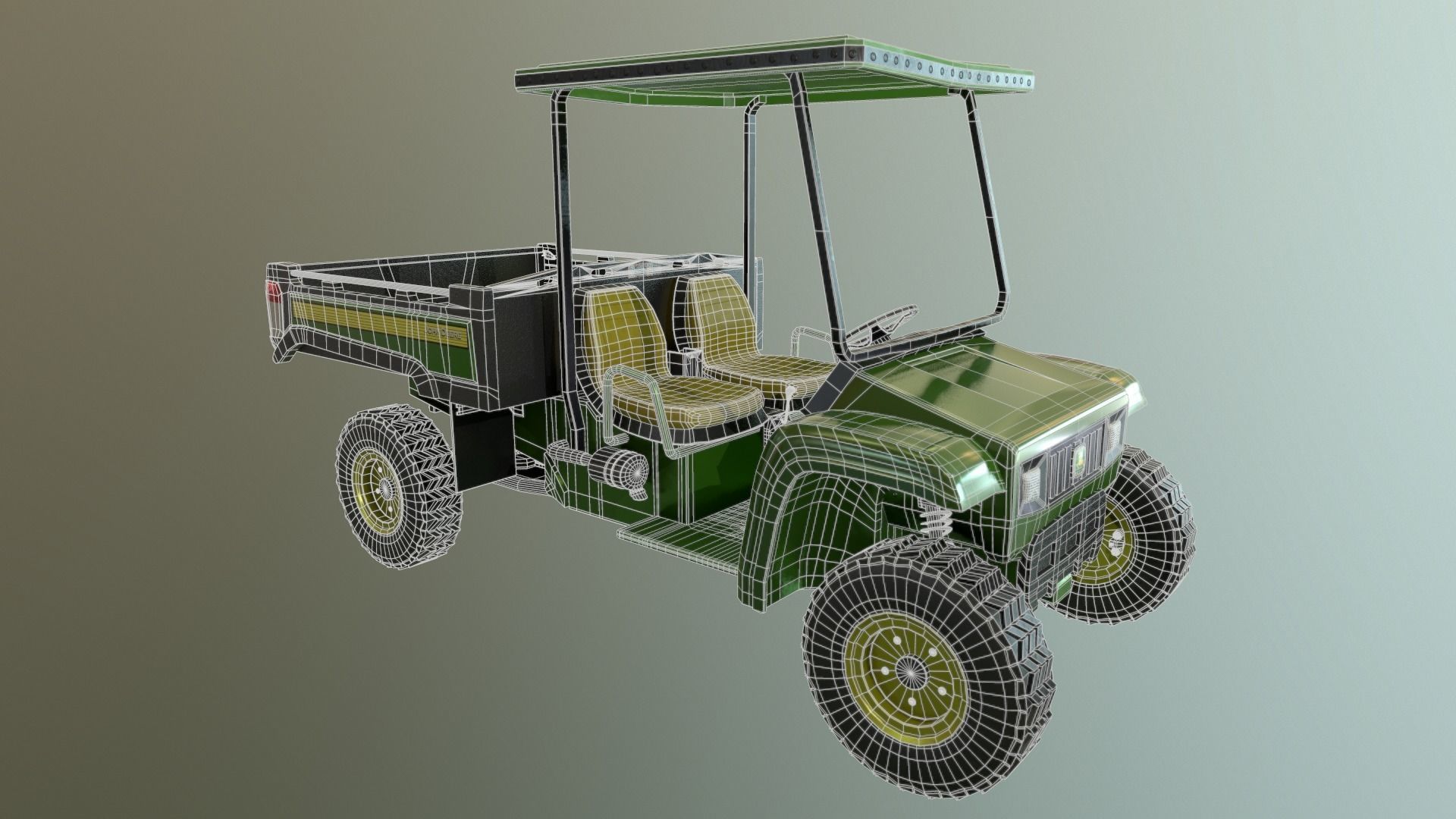 John Deere Gator Low-poly 3D model_1