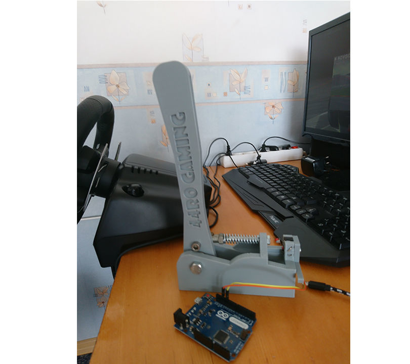 3D Printed Handbrake for Simracing 3D print model_2