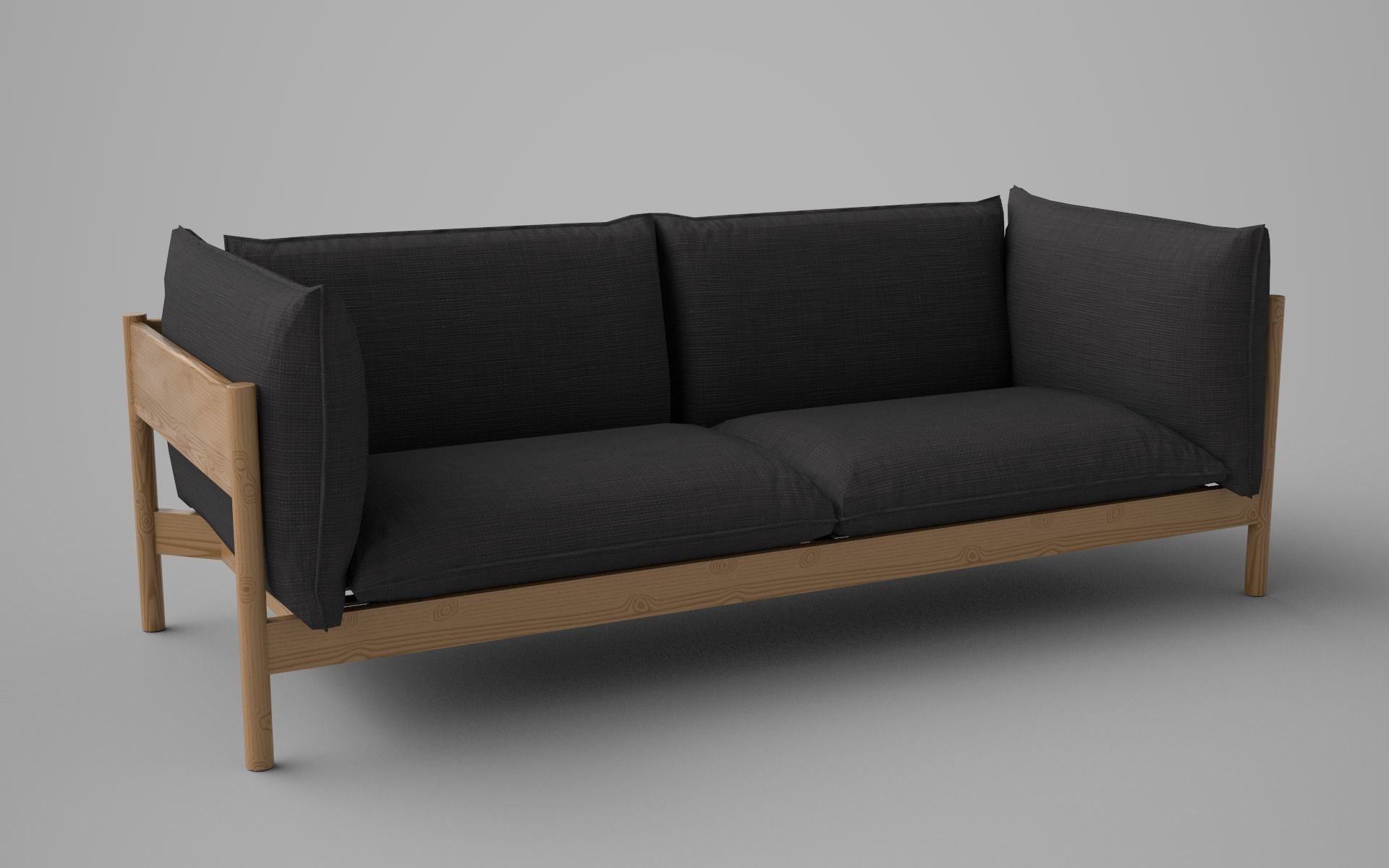 Low poly Sofa with 12 different texture Low-poly 3D model_10