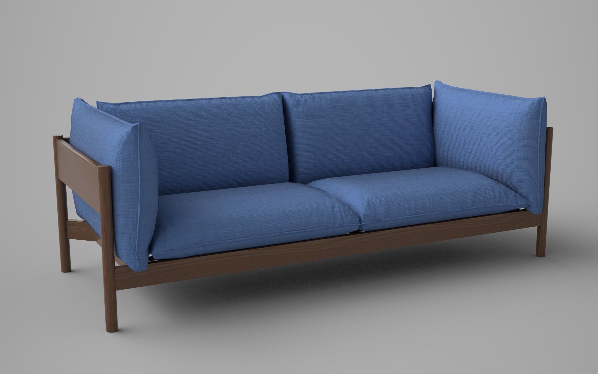 Low poly Sofa with 12 different texture Low-poly 3D model_5