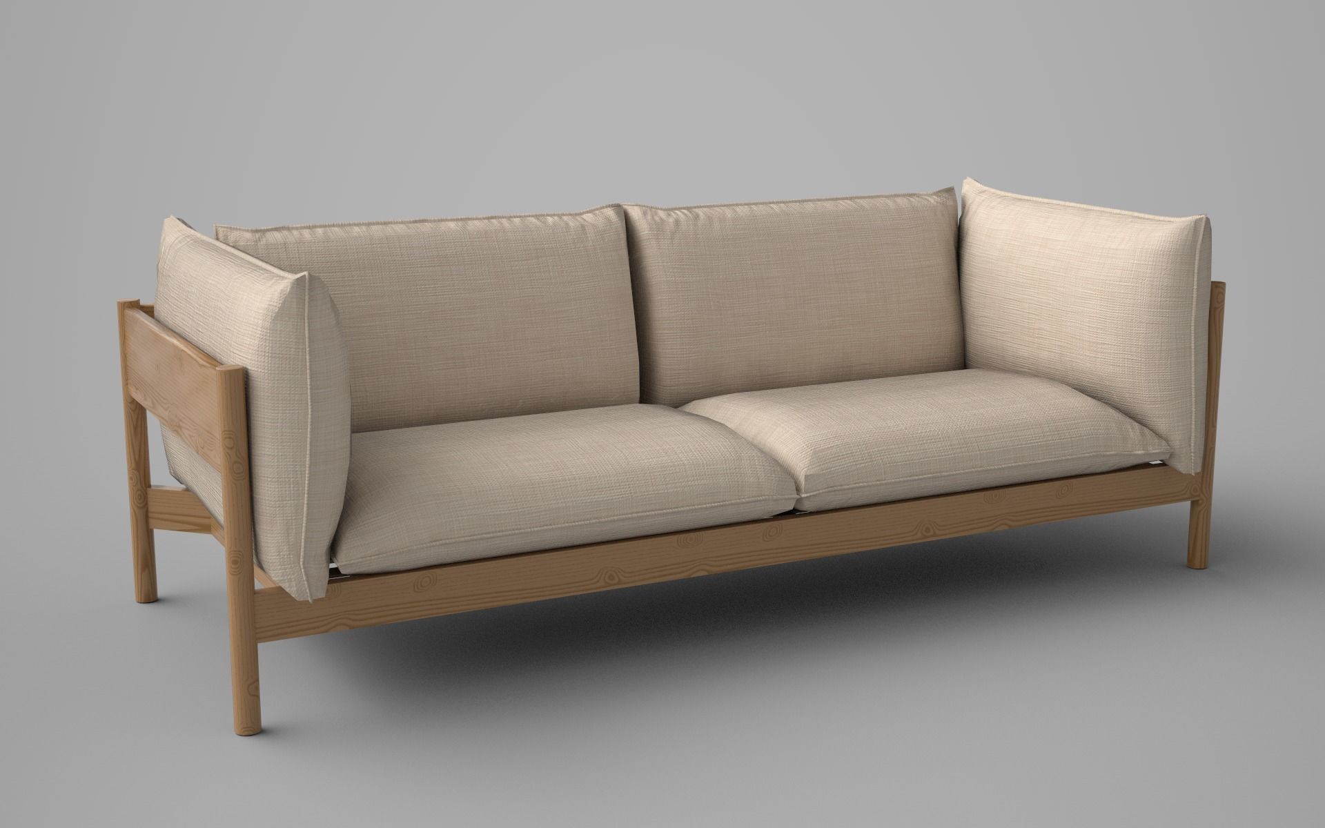 Low poly Sofa with 12 different texture Low-poly 3D model_1