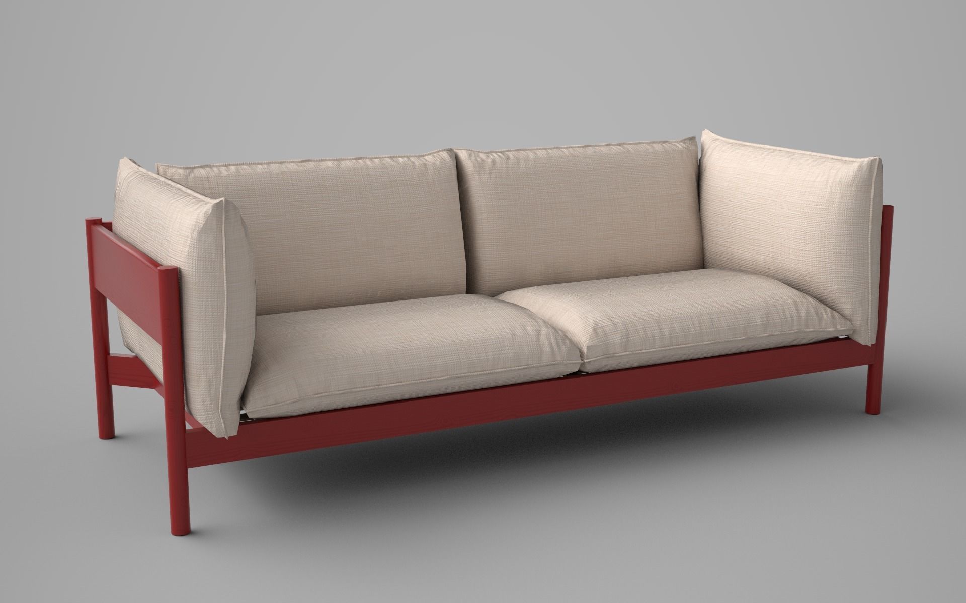 Low poly Sofa with 12 different texture Low-poly 3D model_3