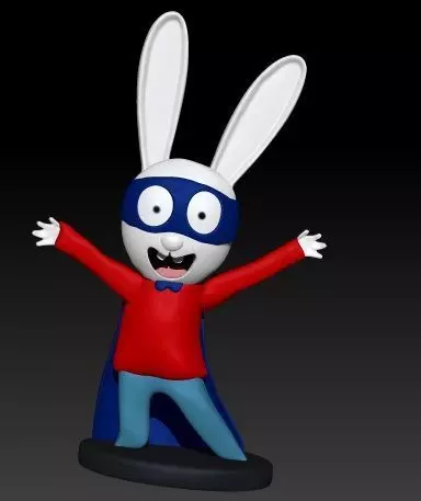 Gaspar bunny super hero 3D print model