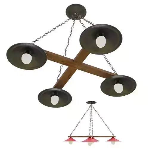 Oldy Modern Light Fixture with PBR Options Low-poly 3D model