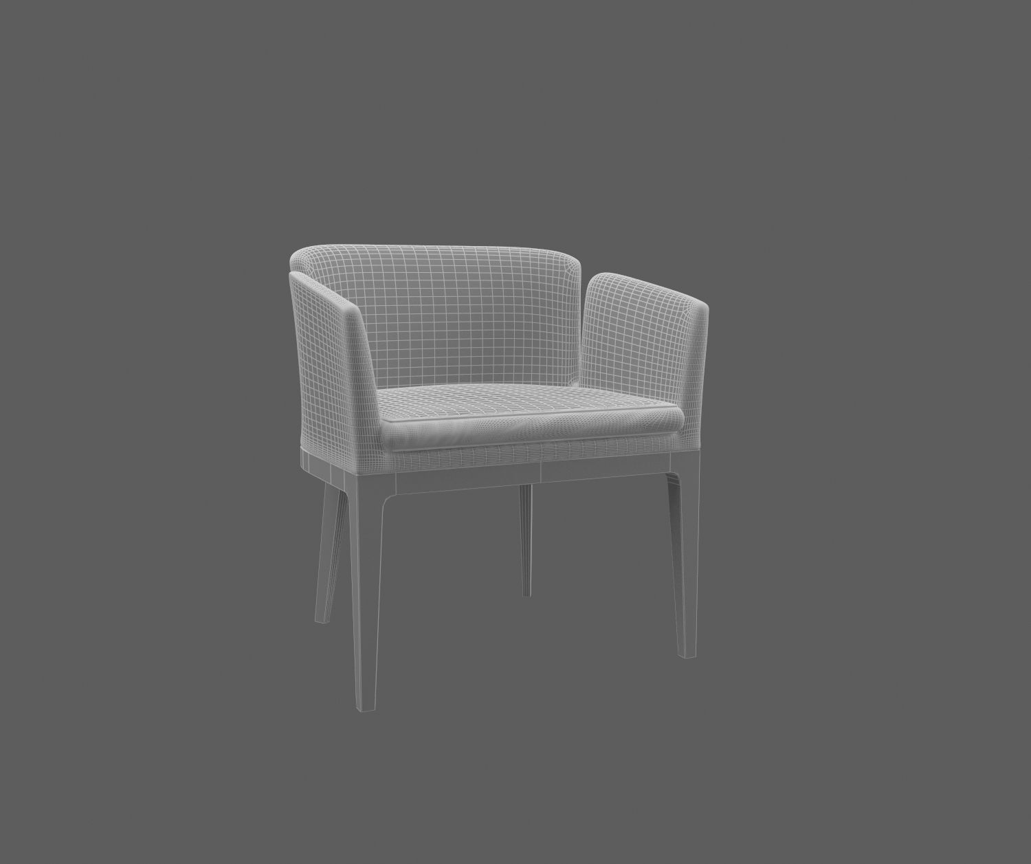 Club Armchair 3D model_6