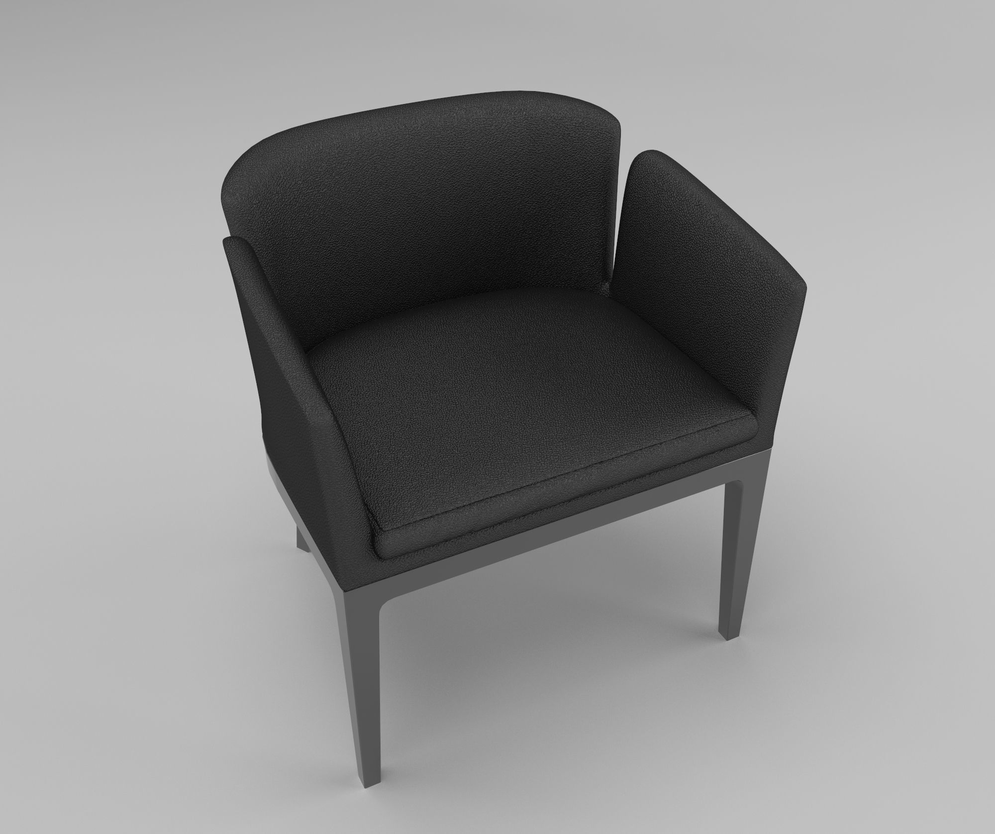 Club Armchair 3D model_3