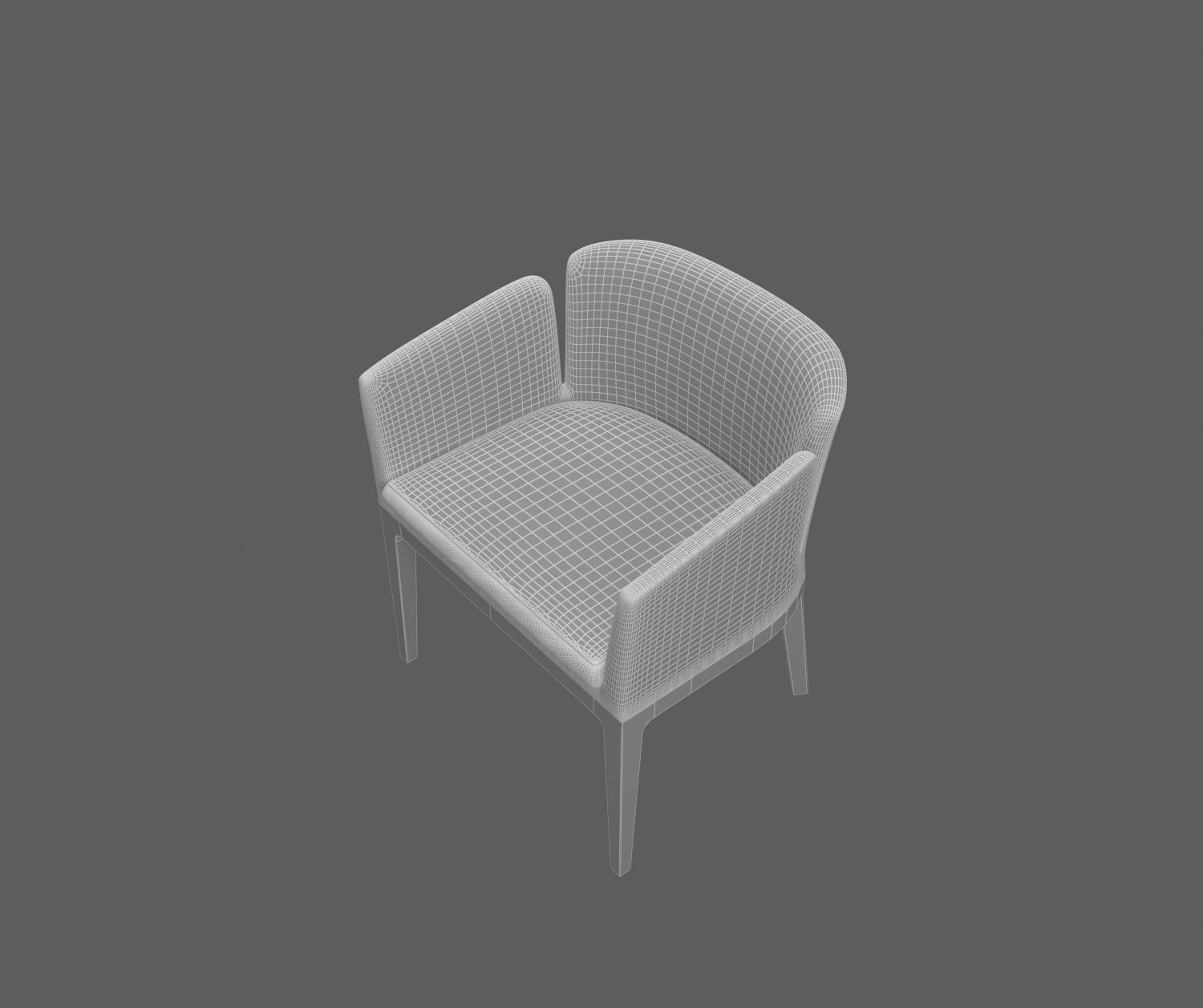 Club Armchair 3D model_5
