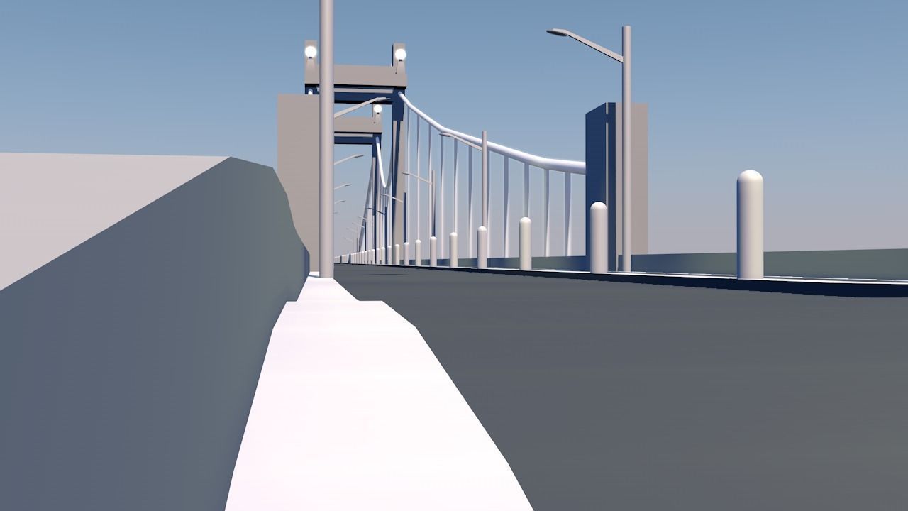 Bridge on night Free low-poly 3D model_15