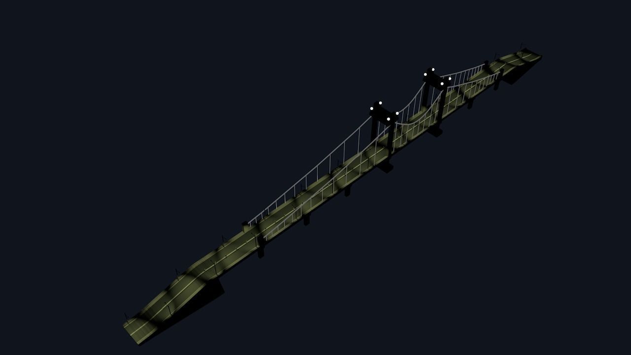 Bridge on night Free low-poly 3D model_16