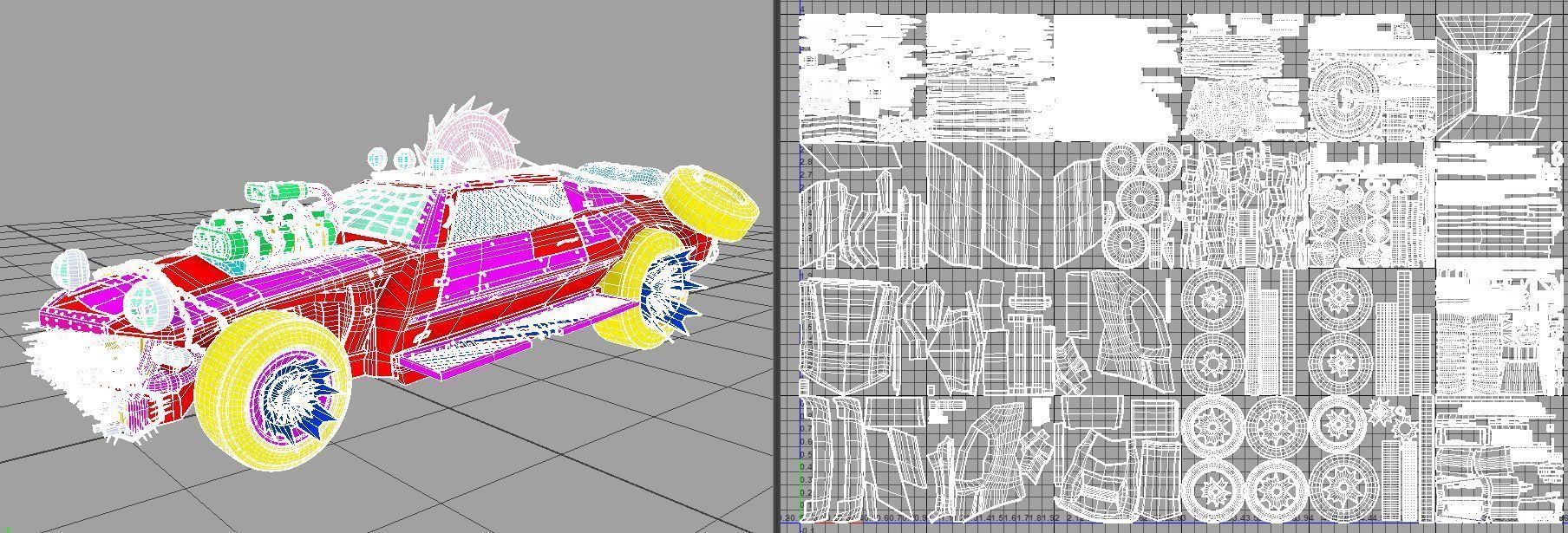 Post Apocalyptic Vehicle Blender Scene 3D model_6