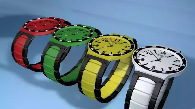 hours watch Low-poly 3D model